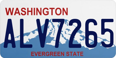 WA license plate ALV7265