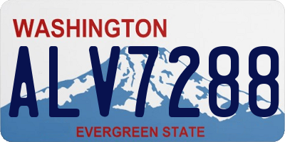 WA license plate ALV7288