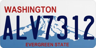 WA license plate ALV7312