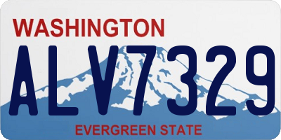 WA license plate ALV7329