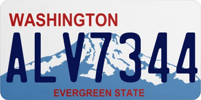 WA license plate ALV7344
