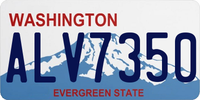 WA license plate ALV7350