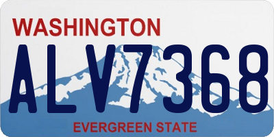 WA license plate ALV7368