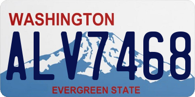 WA license plate ALV7468