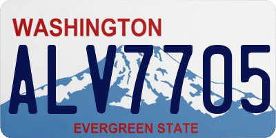 WA license plate ALV7705