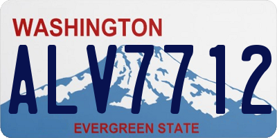 WA license plate ALV7712