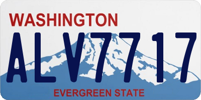 WA license plate ALV7717