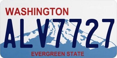 WA license plate ALV7727