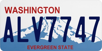 WA license plate ALV7747