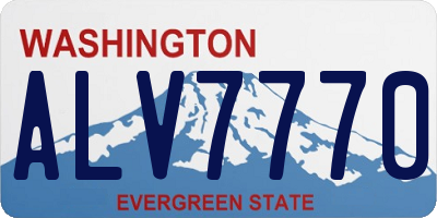 WA license plate ALV7770
