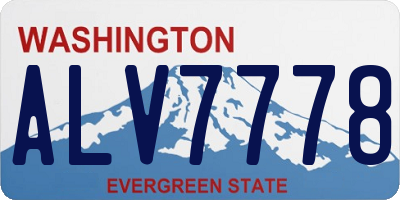WA license plate ALV7778