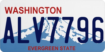 WA license plate ALV7796