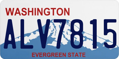 WA license plate ALV7815