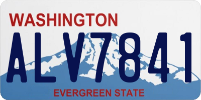WA license plate ALV7841