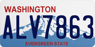 WA license plate ALV7863