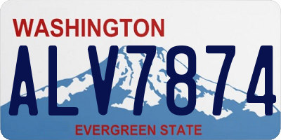 WA license plate ALV7874