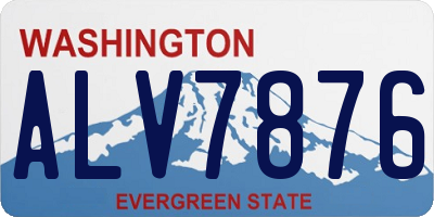WA license plate ALV7876