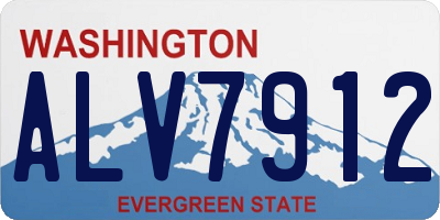 WA license plate ALV7912