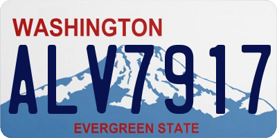 WA license plate ALV7917
