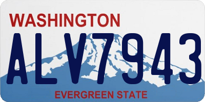 WA license plate ALV7943