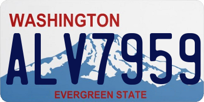 WA license plate ALV7959