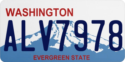 WA license plate ALV7978