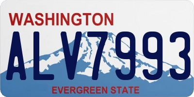 WA license plate ALV7993