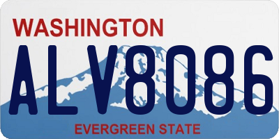 WA license plate ALV8086