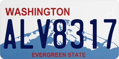 WA license plate ALV8317