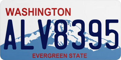 WA license plate ALV8395