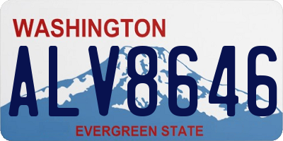 WA license plate ALV8646