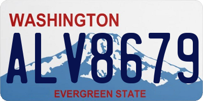 WA license plate ALV8679