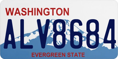WA license plate ALV8684