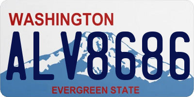 WA license plate ALV8686