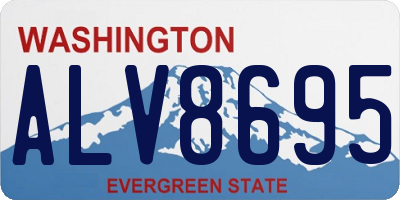 WA license plate ALV8695