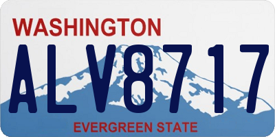WA license plate ALV8717