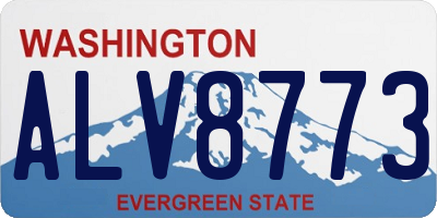 WA license plate ALV8773