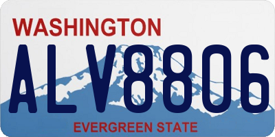 WA license plate ALV8806