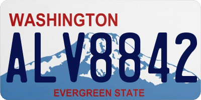 WA license plate ALV8842