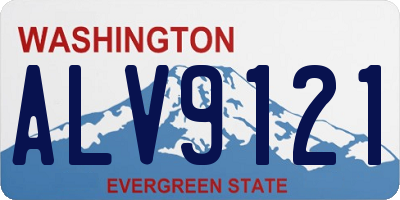 WA license plate ALV9121