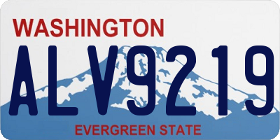 WA license plate ALV9219