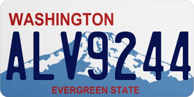 WA license plate ALV9244
