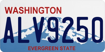 WA license plate ALV9250