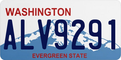 WA license plate ALV9291
