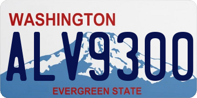 WA license plate ALV9300