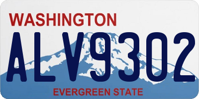 WA license plate ALV9302