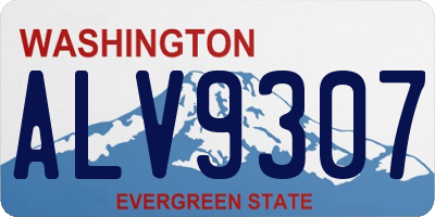 WA license plate ALV9307