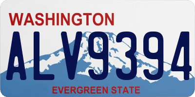 WA license plate ALV9394