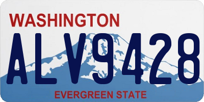 WA license plate ALV9428