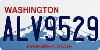 WA license plate ALV9529